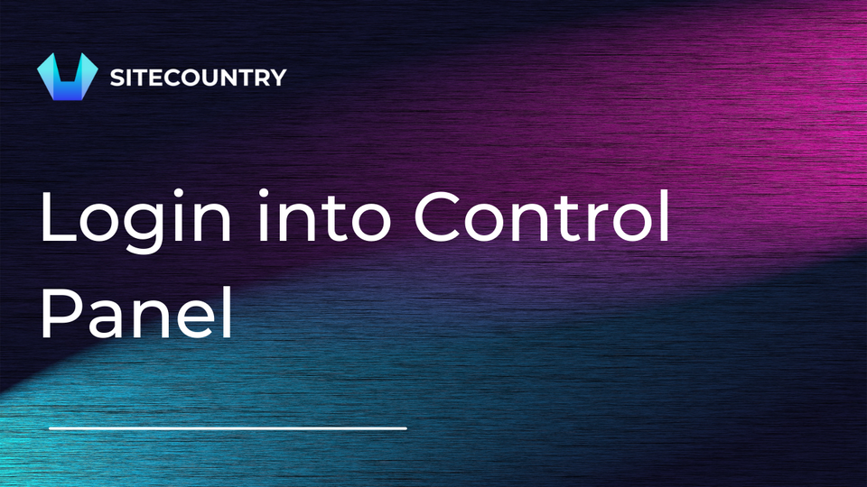 How to log in to your Control Panel using Dashboard?