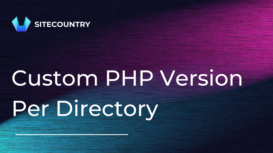 How to set a custom PHP version per directory